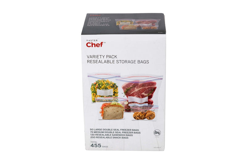 Master Chef Zipper Food Storage Bag Variety Pack, 455-pk A0