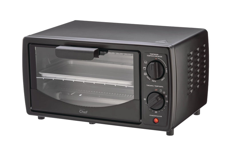 MasterChef 4-Slice Compact Toaster Oven, 2-Rack, Black Q2
