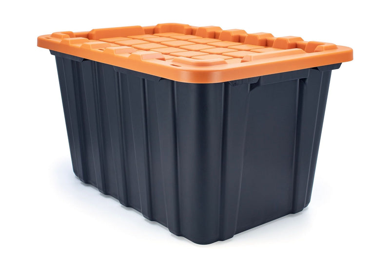 Mastercraft 102-L Heavy-Duty Orange/Black Storage Tote W6
