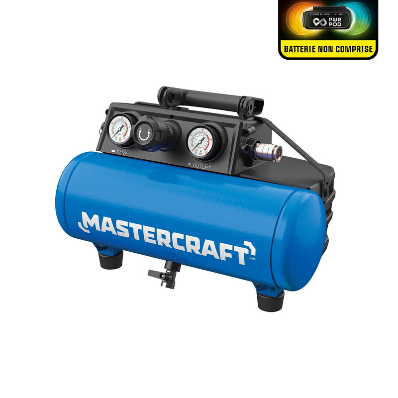 Mastercraft 20V Cordless 1-Gallon Air Compressor, Tool Only, PWR POD Compatible T1