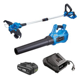 Mastercraft 20V Cordless 12" String Trimmer and 370CFM Blower Combo Kit with PWR POD 2 Ah Battery and Charger