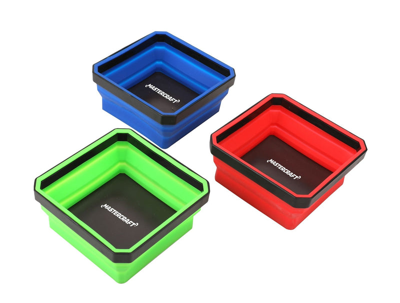 Mastercraft 3 Piece Collapsible Magnetic Parts Tray X3