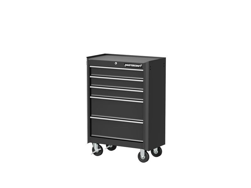 Mastercraft 5-Drawer Tool Storage Cabinet, Black, 24-in V0
