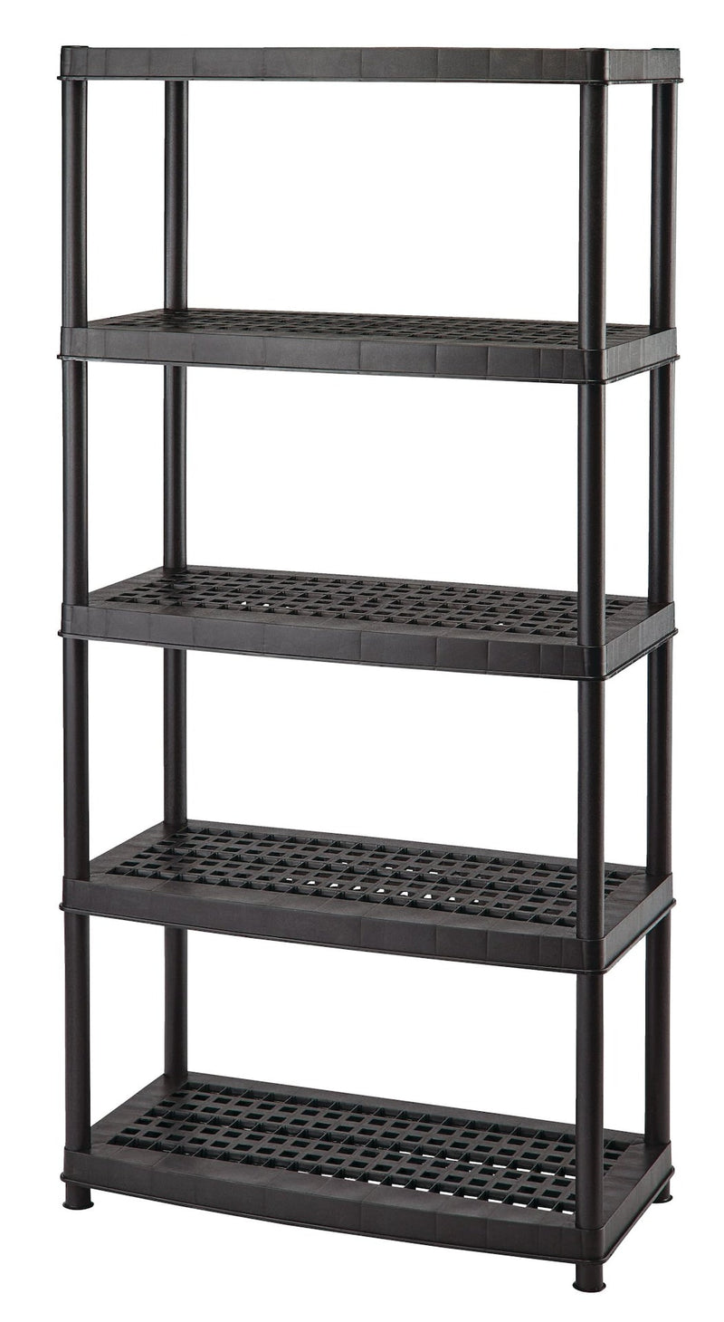 Mastercraft 5-Shelf Resin/ Plastic Storage Rack/ Shelving Unit, 36 x 18 x 72-in R9