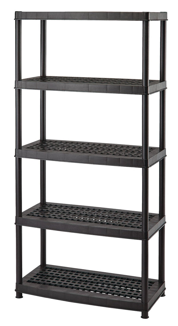 Mastercraft 5-Shelf Resin/ Plastic Storage Rack/ Shelving Unit, 36 x 18 x 72-in H2
