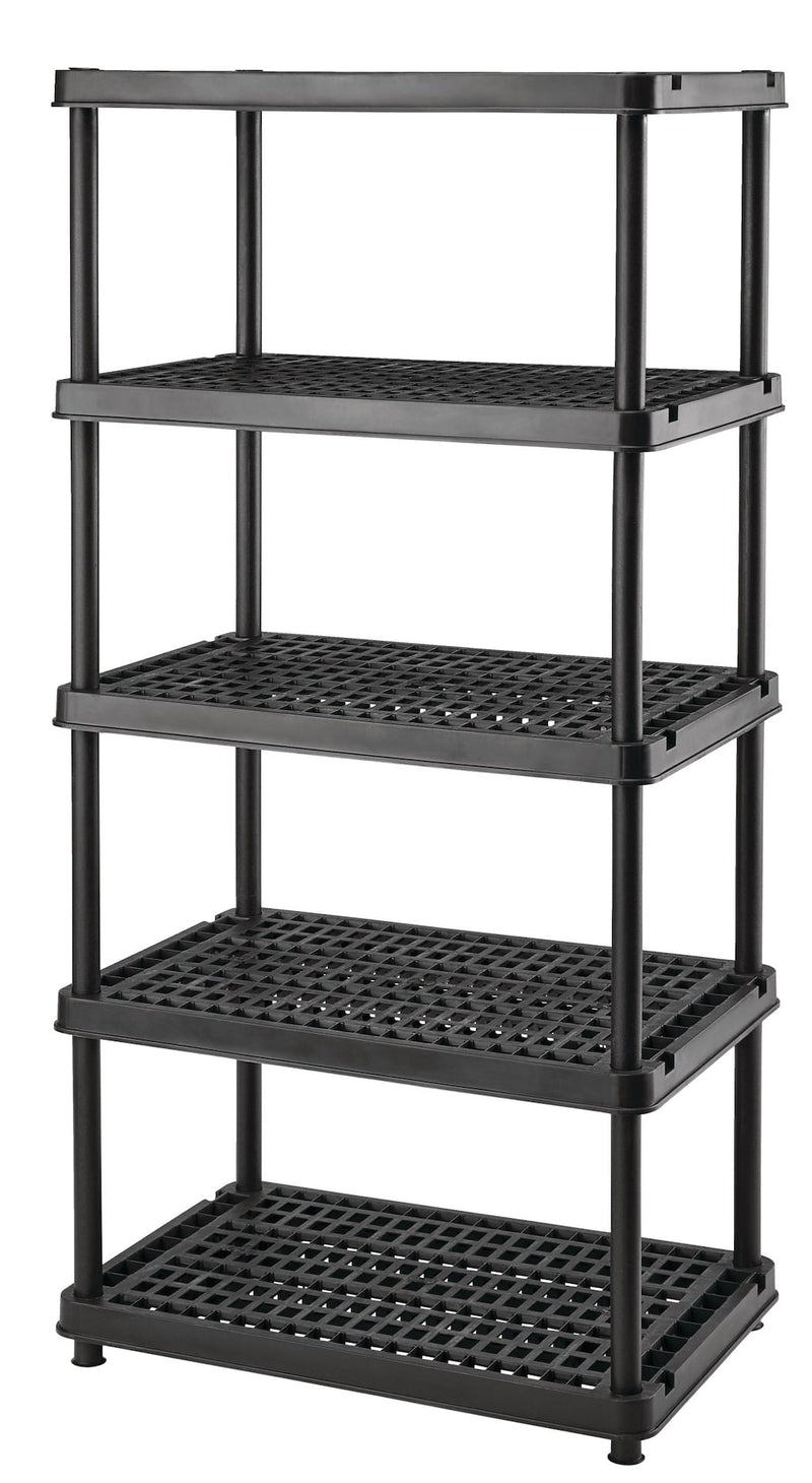 Mastercraft 5-Shelf Resin/ Plastic Storage Rack/ Shelving Unit, 36 x 24 x 72-in O5