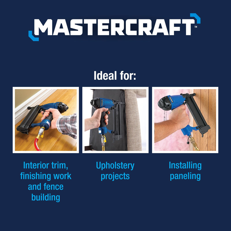 Mastercraft 6-Gallon Oil-Free Portable Pancake Air Compressor & Brad Nailer Kit, 150-PSI D5