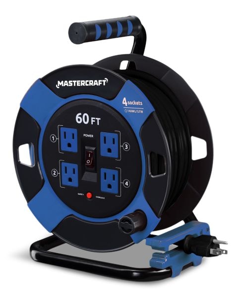 Mastercraft 60-ft 10A Retractable Extension Cord Reel C4