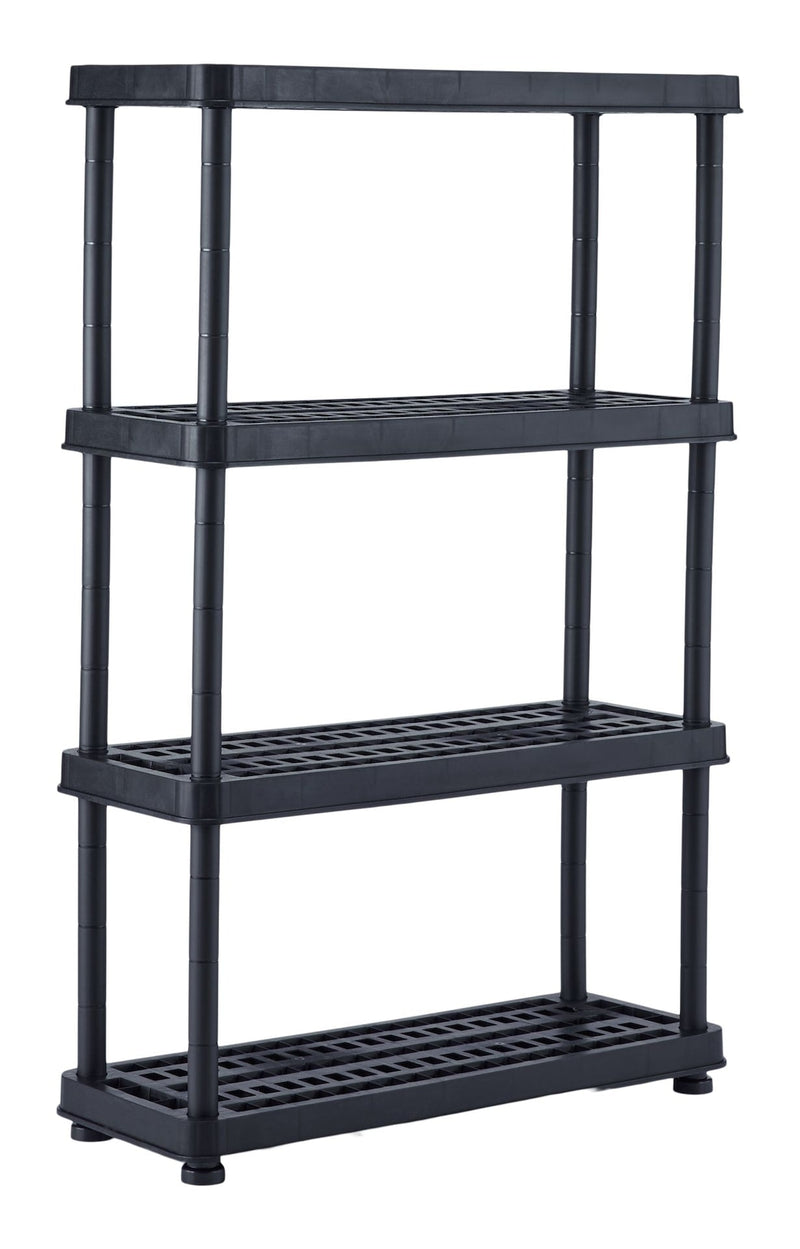 Mastercraft Adjustable 4-Shelf Resin/ Plastic Storage Rack/ Shelving Unit, 36 x 14 x 54.5-in M9