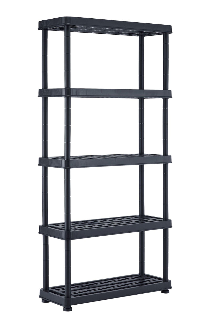Mastercraft Adjustable 5-Shelf Resin/ Plastic Storage Rack/ Shelving Unit, 36 x 14 x 72-in N1