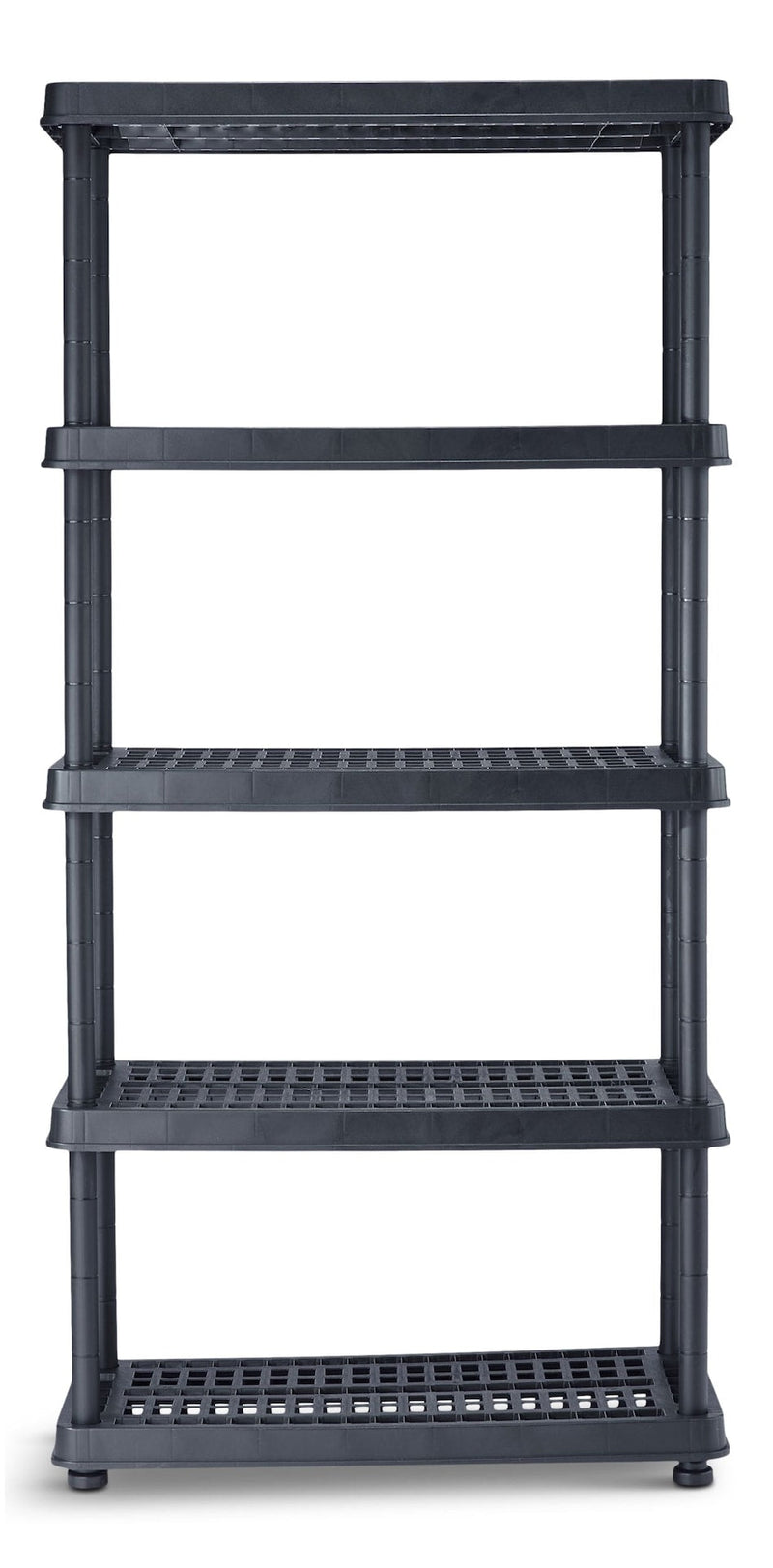 Mastercraft Adjustable 5-Shelf Resin/Plastic Storage Rack/Shelving Unit, 36 x 18 x 72-in B5