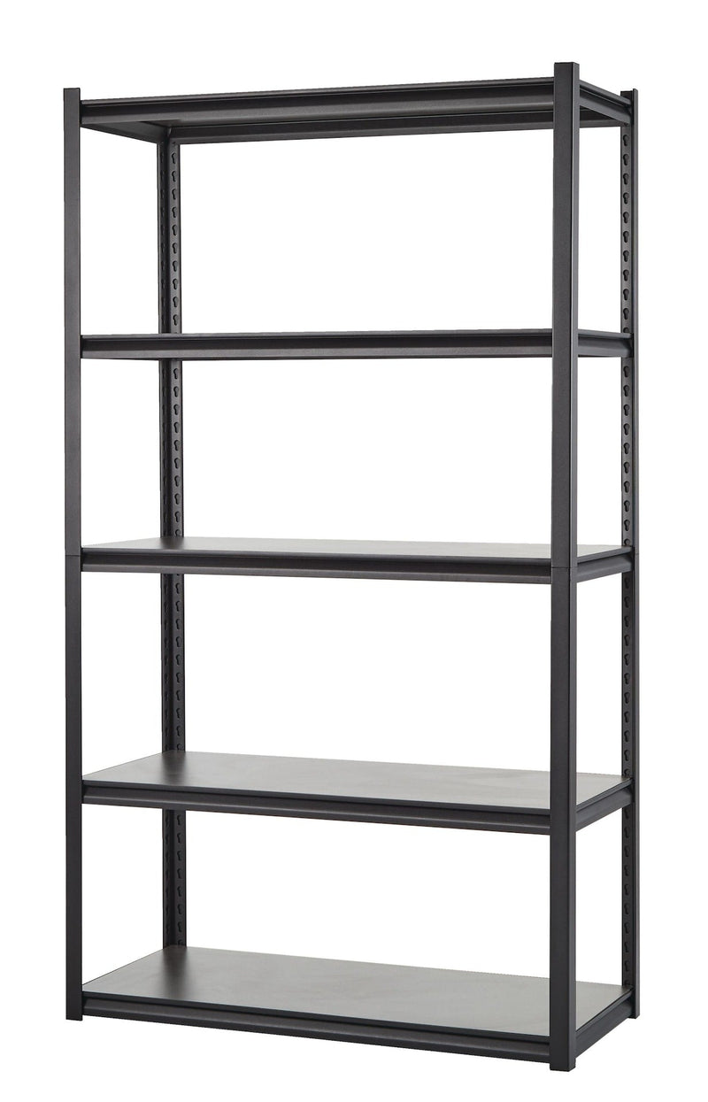 Mastercraft Adjustable 5-Shelf Steel Metal & Wood Storage Rack / Shelving Unit, 41 x 18 x 72-in R2