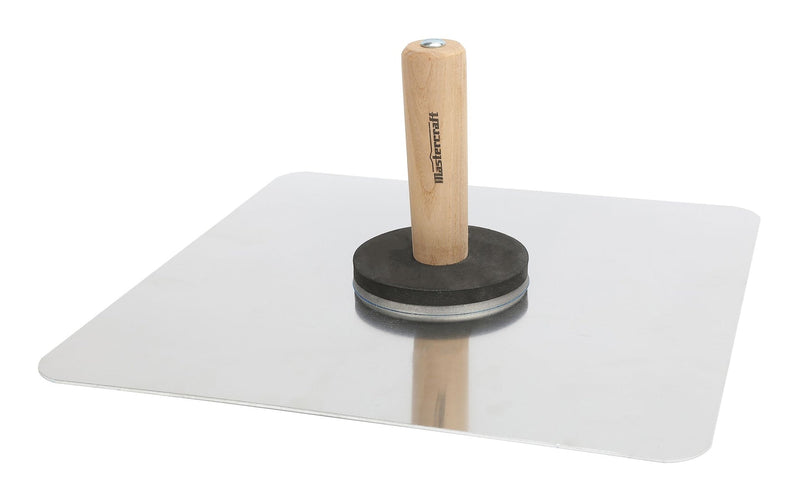 Mastercraft Aluminum Hawk, with Wooden Handle, Plaster & Drywall Tool, 13 x 13-in K1