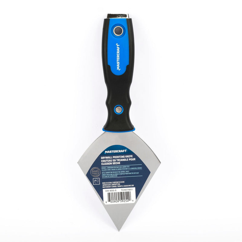 Mastercraft Carbon Steel Drywall Pointing Knife with Soft Grip & Hammer End R9