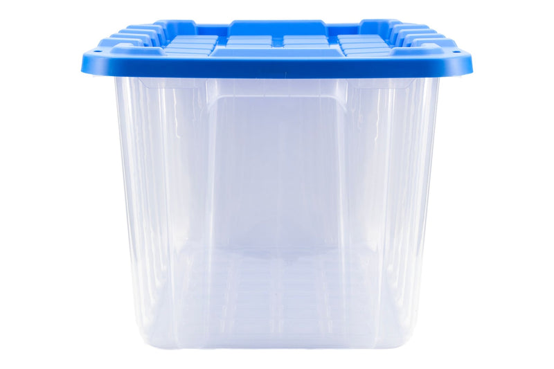 Mastercraft Clear Heavy-Duty Storage Tote with Snap-Lock Lid, 102-L M6