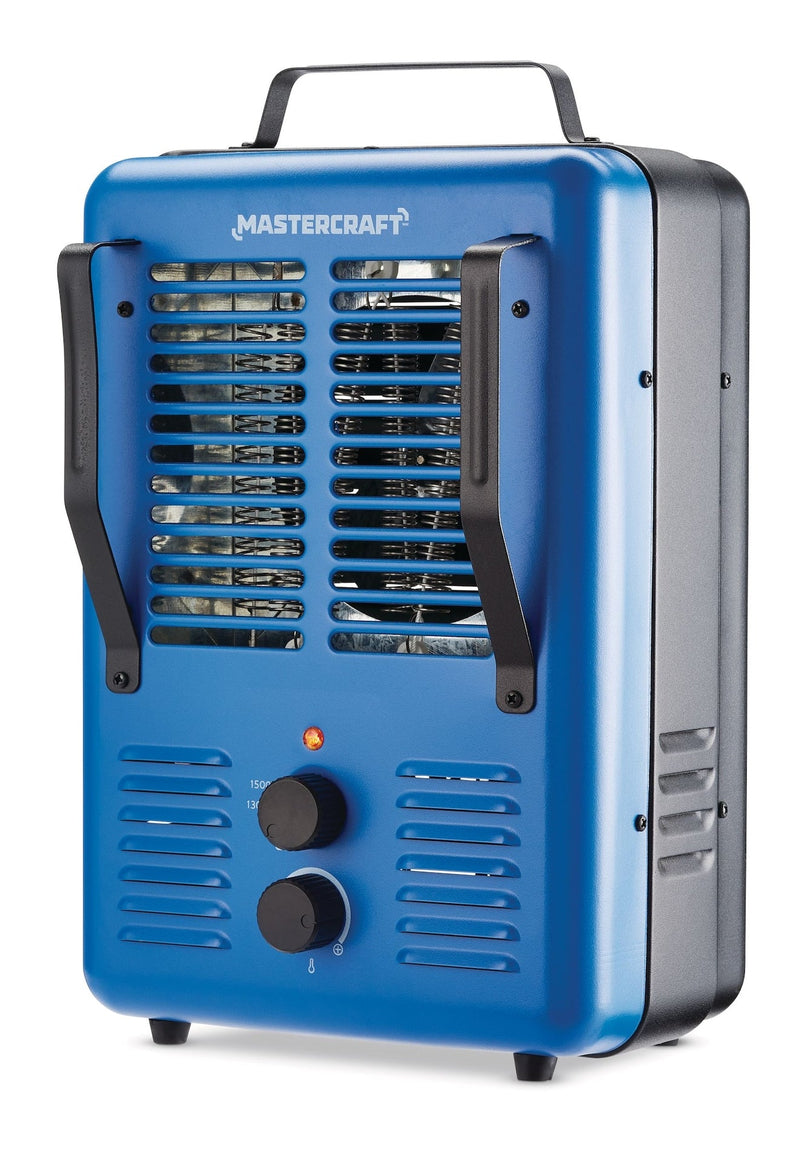 Mastercraft Deluxe Milkhouse Utility Space Heater with Thermostat, 1500W, Blue M6