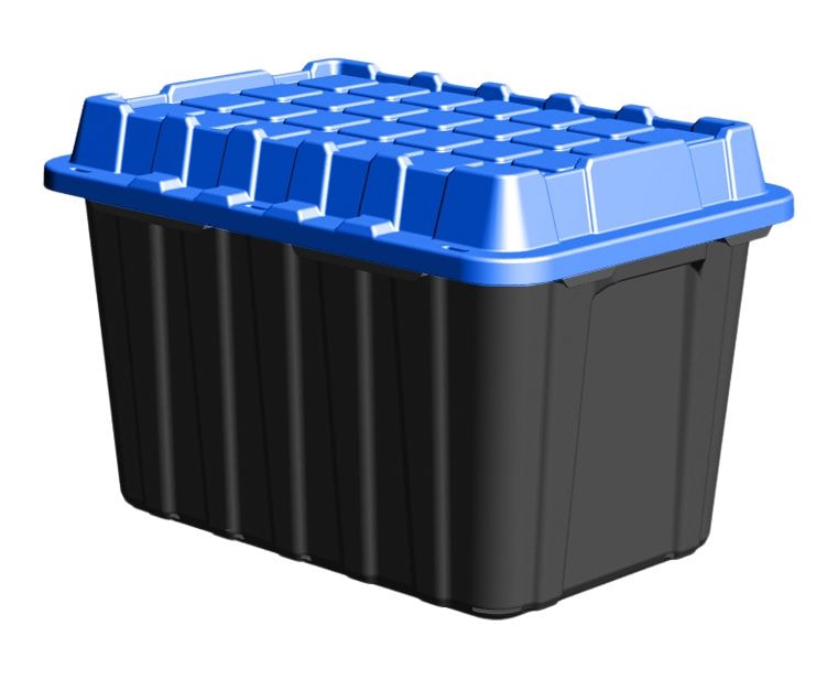 Mastercraft Heavy-Duty Polypropylene Tote with Domed Lid, 120-L E5