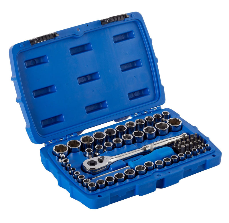 Mastercraft Mechanic's Tool Set with Case, Nickel-Plated, SAE/Metric, 62-pc Y6
