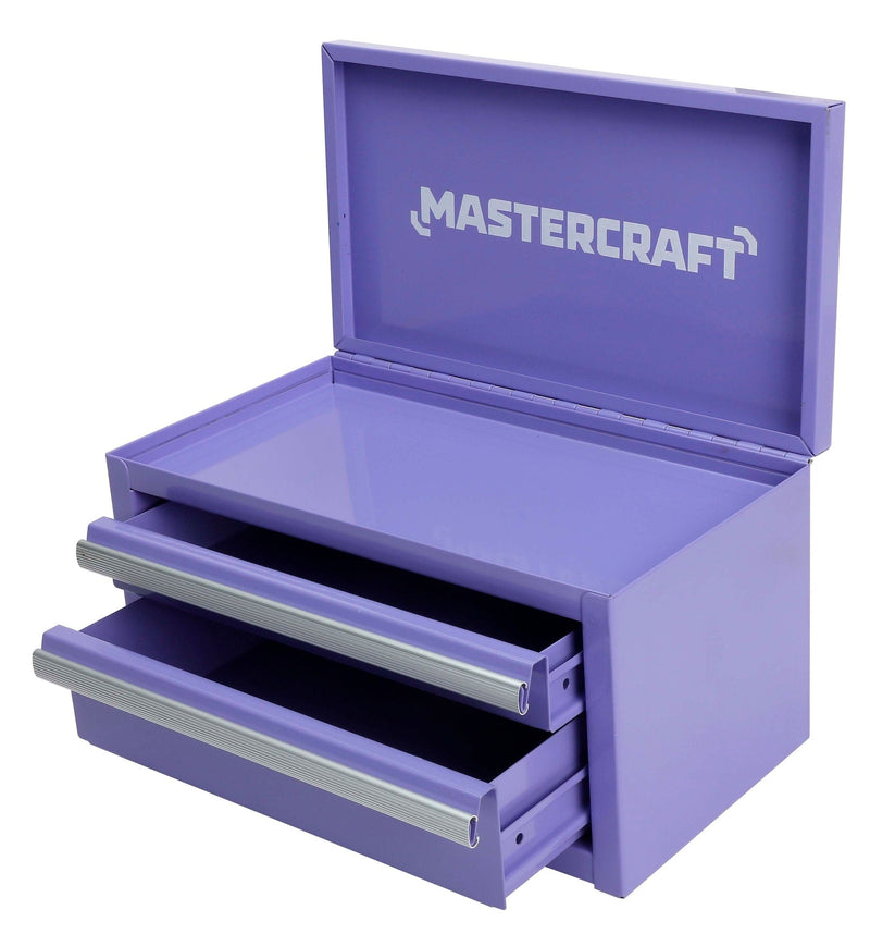 Mastercraft Mini Toolbox with 2 Drawers, Lilac W1