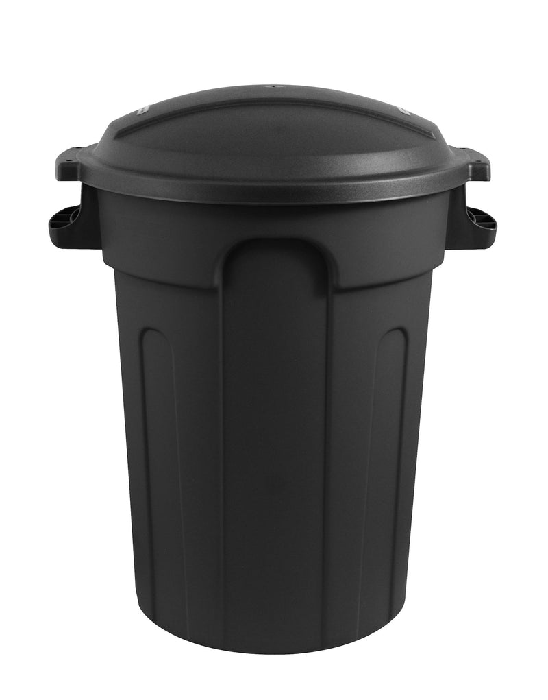 Mastercraft Plastic Circular Garbage Can, Black, 80-L P1
