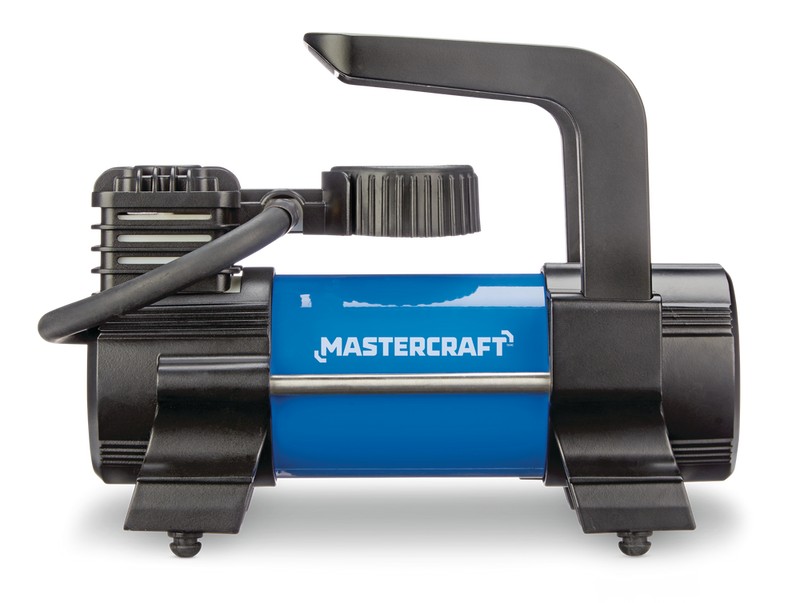 Mastercraft Portable 120V Inflator with Built-in Analog Pressure Gauge R1