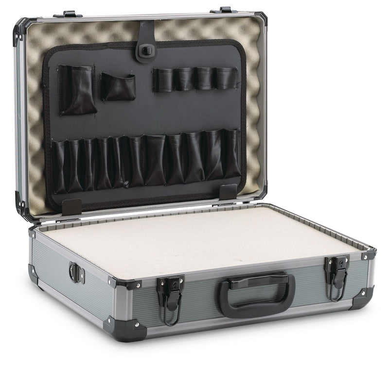 Mastercraft Portable Aluminum Case with Adjustable Strap, Lockable, 18-in E1
