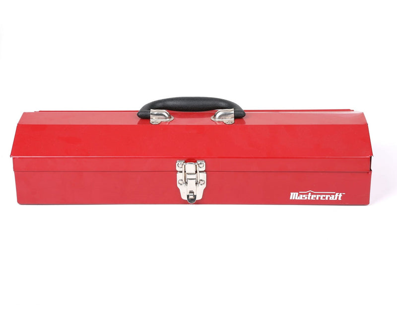 Mastercraft Portable Metal Hip Roof Tool Box, Red, 19-in T1