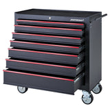 Mastercraft Rolling Tool Storage Cabinet with 7 Drawers, Black, 36-in