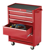 Mastercraft Rolling Tools Storage Cabinet with 5 Drawers, Deep Red, 24-in