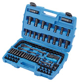 Mastercraft Socket Set, 122-pc, SAE/Metric, CRV, Black Steel Finish