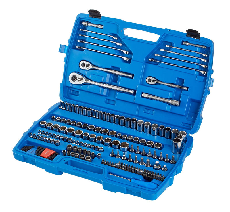 Mastercraft Socket Set, 184-pc, SAE / Metric, CRV, Nickel-Chrome Plating R7
