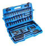 Mastercraft Socket Set, 229-pc, SAE / Metric, CRV, Black Steel Finish