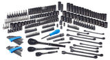 Mastercraft Socket Set, SAE/Metric, CRV, Black Steel Finish, 260-pc