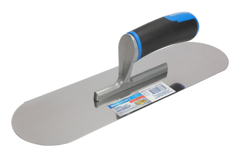 Mastercraft Steel Curved Pool Trowel with Comfort Grip For Masonry & Concrete Work, 4 x 14-in I3