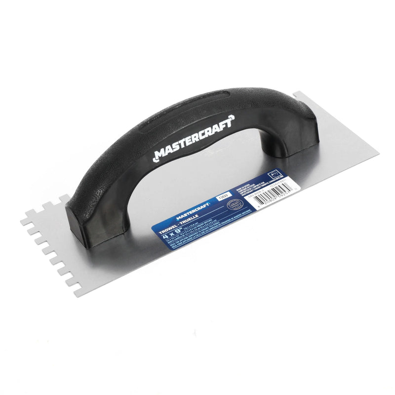 Mastercraft Steel Square-Notch Adhesive Trowel For Ceramic Tile & Flooring F7