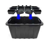 Mastercraft Tote Insert Tray with Carry Handle, Black, 2-pk