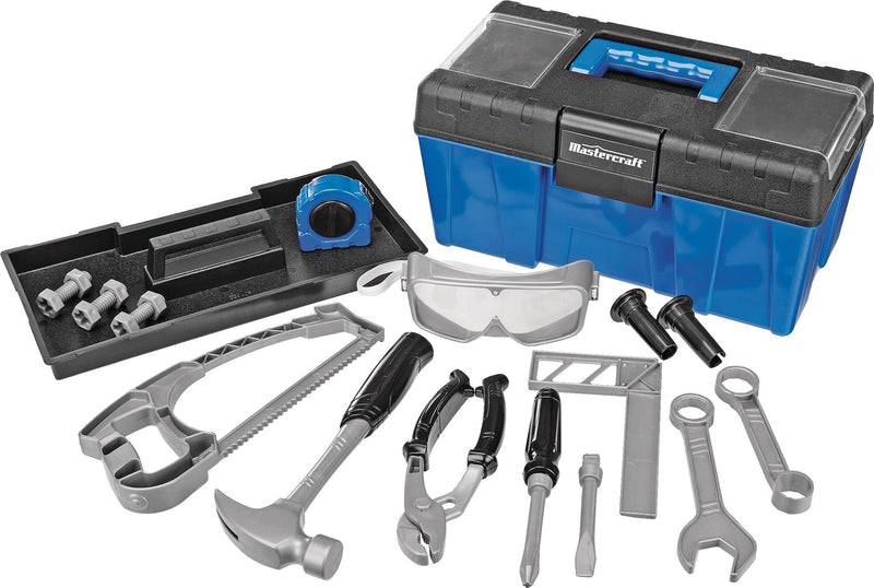 Mastercraft Toy Tool Box withAccessories For Kids, 18 pc, Age 1+ T2