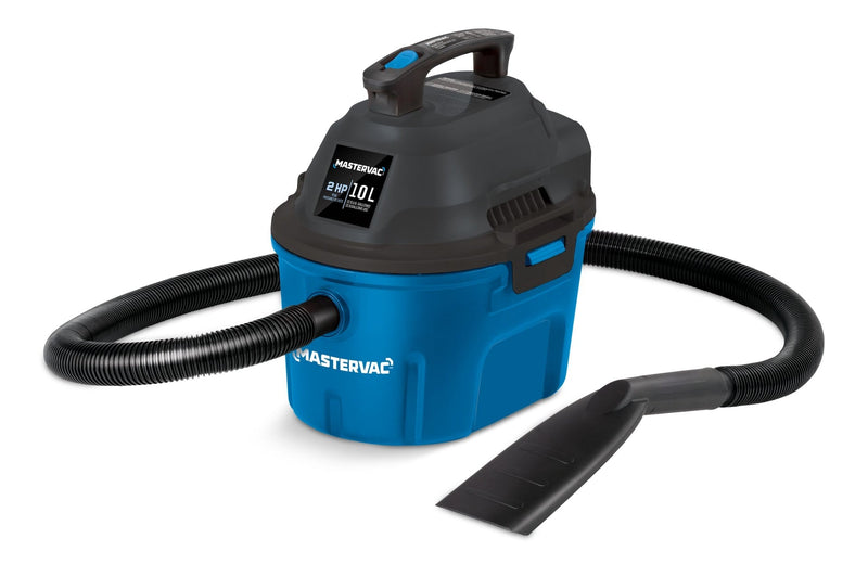 Mastervac AA255 2.0 Peak HP Wet/Dry Shop Vacuum with Hose and Accessories, 10-L L9