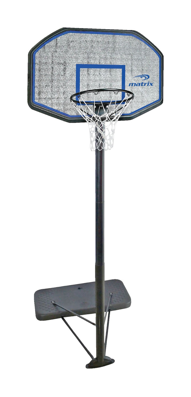 Matrix Portable Adjustable Basketball Backboard, Hoop & Net System, 44-in W0