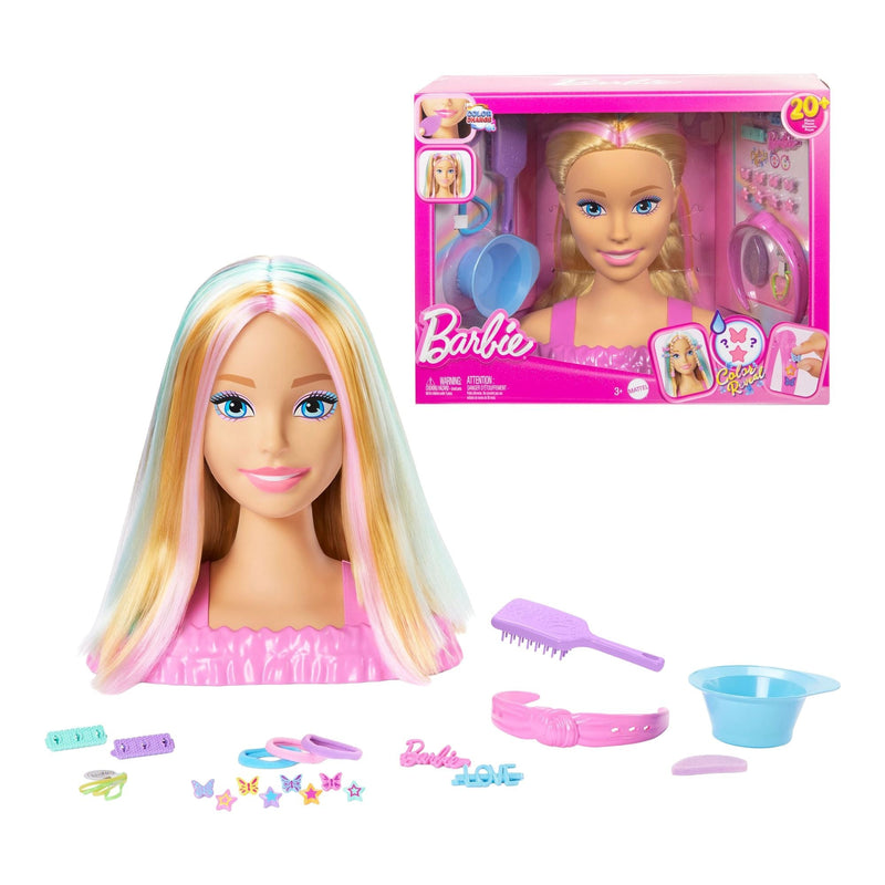 Mattel Deluxe Barbie Blonde Styling Head, Assorted Styles E3