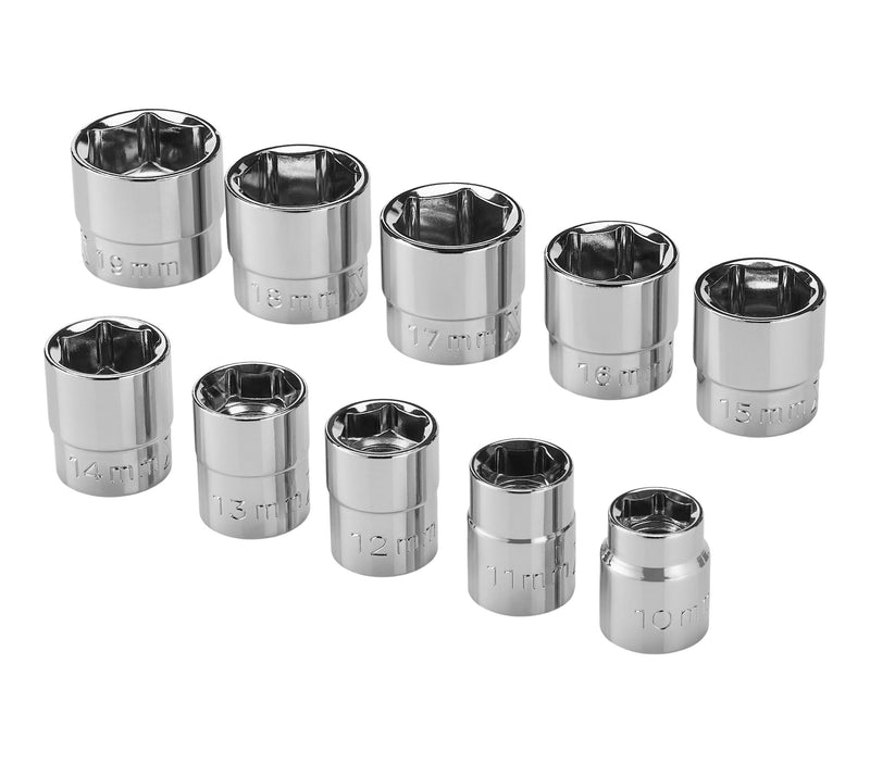 MAXIMUM 10 Piece 3/8" Drive Low Profile Socket Rail O2