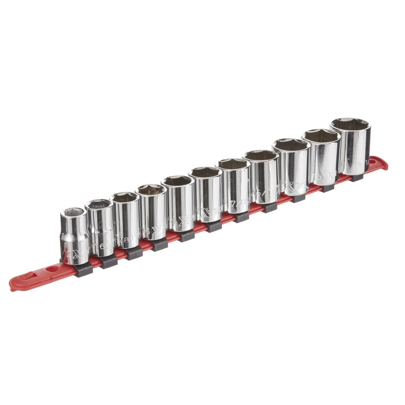 MAXIMUM 1/2-in Drive 6 Pt. Socket Set, SAE, Nickel-Chrome Plating, 11-pc P7