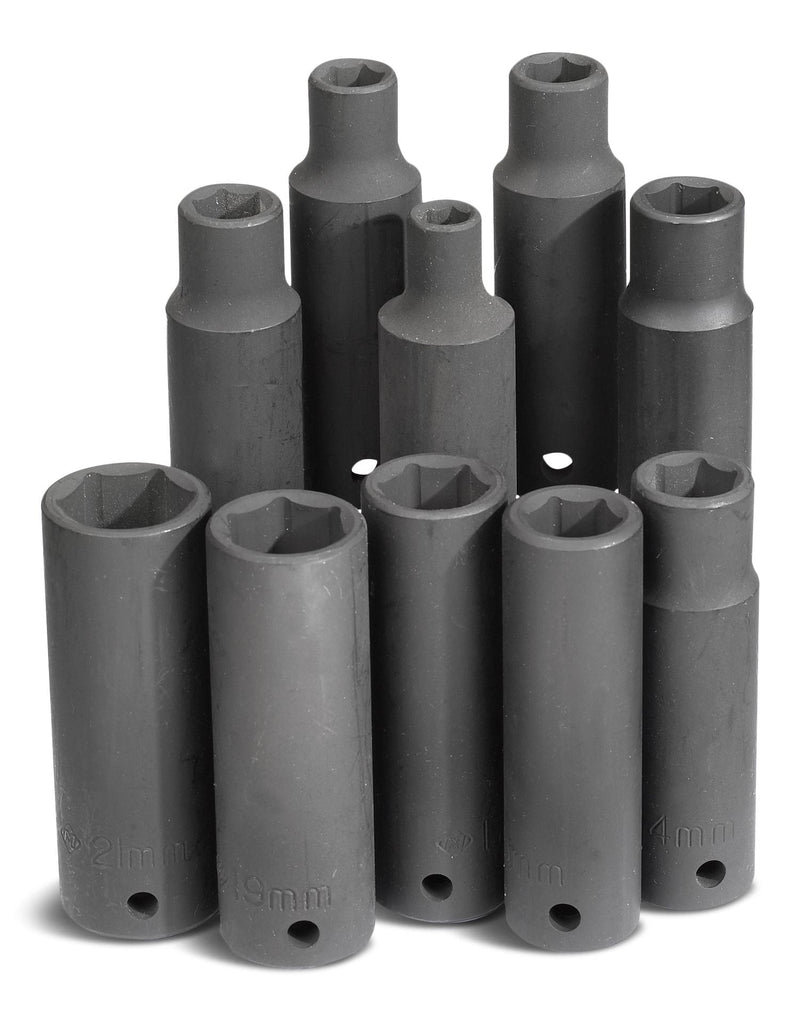 MAXIMUM 1/2-in Drive Deep Impact Socket Set, Metric, 10-pc R2