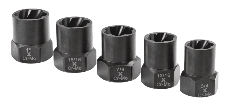 MAXIMUM 1/2-in Drive Impact Bolt & Nut Remover Set, 5-pc U5
