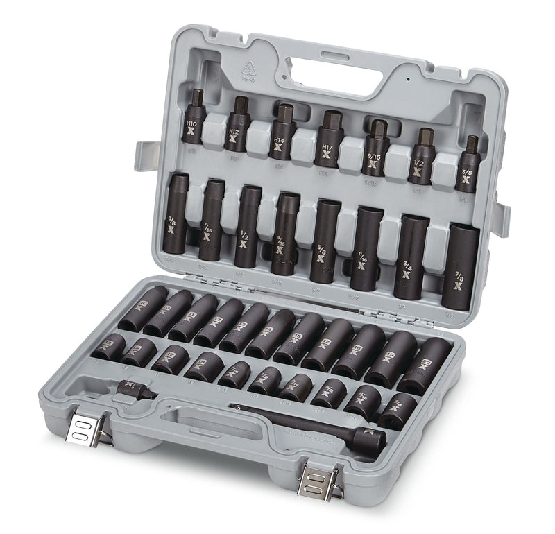 MAXIMUM 1/2-in Drive Professional Grade Impact Socket Set, 38-pc, CRMO V0