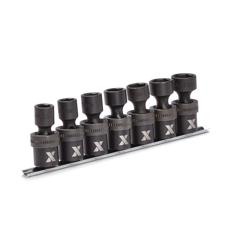 MAXIMUM 1/2-in Drive Swivel Impact Socket Set, 7-pc, Metric, Cr-Mo J4