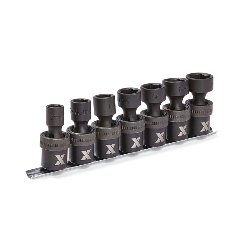 MAXIMUM 1/2-in Drive Swivel Impact Socket Set, 7-pc, SAE, Cr-Mo F6