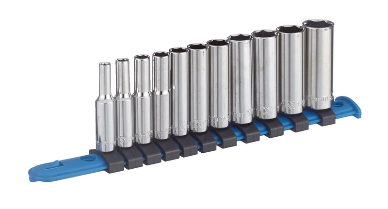 MAXIMUM 1/4-in Drive Deep Socket Set 11-pc, CRV, Nickel-Chrome Plating T6