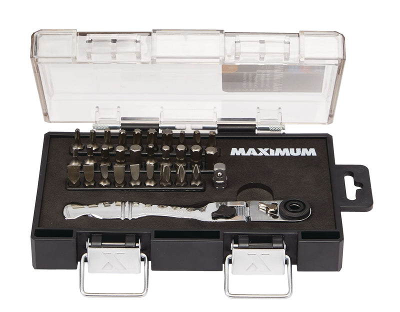MAXIMUM 1/4-in Drive Ratchet & Bit Set, 31-pc, SAE/Metric M7