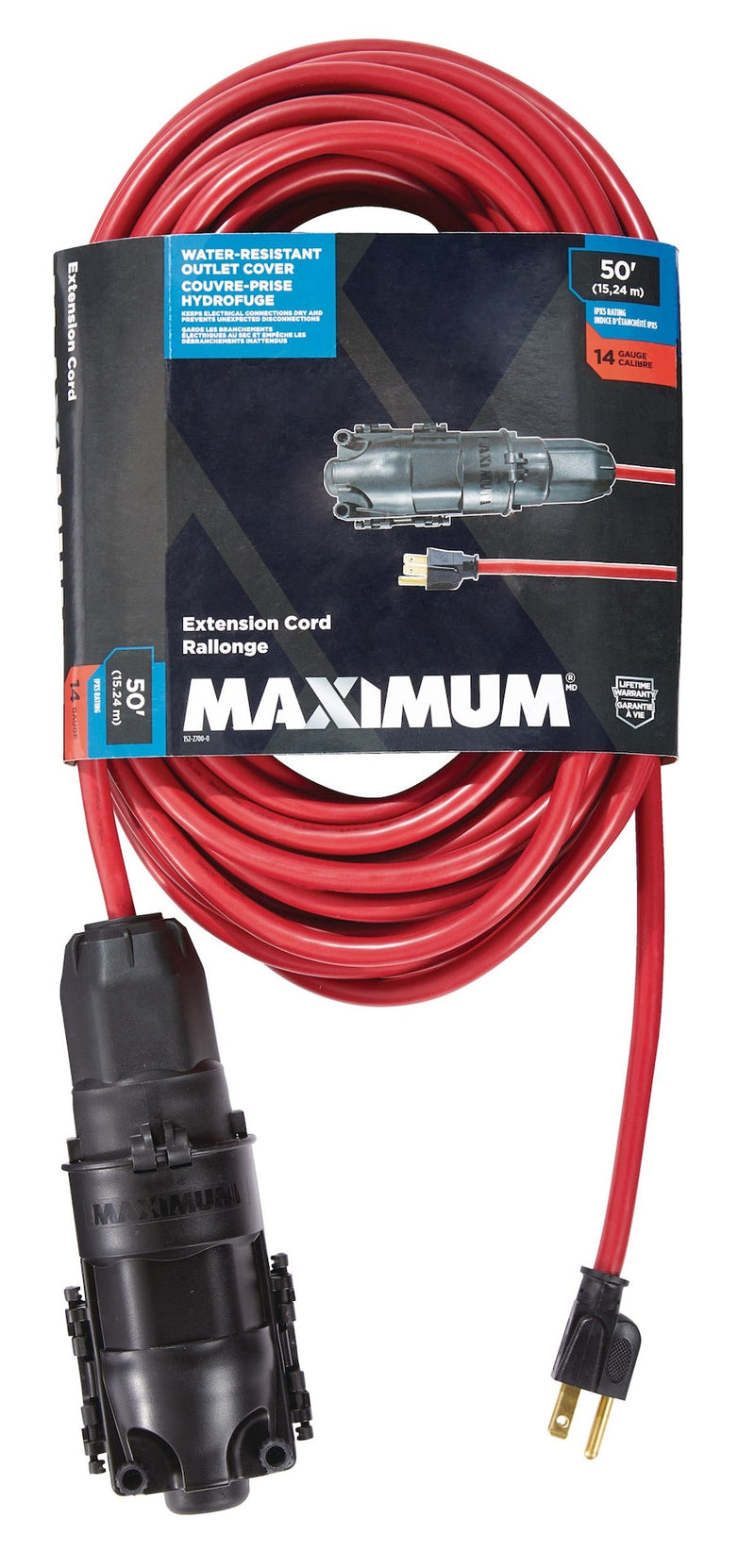 MAXIMUM 14/3 SJTW Weather-Guard Extension Cord, 50-ft C1